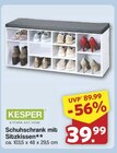 Schuhschrank mit Sitzkissen von Kesper für 39,99 € bei famila Nordwest im Angebot Schuhschrank mit Sitzkissen von Kesper im aktuellen famila Nordwest Prospekt
