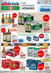 Profi Getränke - Alldrink Getränkemärkte Prospekt der aktuellen Woche mit 4 Seiten, gültig von 26.10.2026 bis 07.11.2026, in Mühlheim und Umgebung Aktueller Profi Getränke - Alldrink Getränkemärkte Prospekt in Mühlheim und Umgebung, "DIE GETRÄNKEKÖNNER" mit 4 Seiten, 26.10.2026 - 07.11.2026