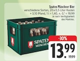 Bier im Angebot bei EDEKA in Gera Bier Angebote von Spaten Münchner bei EDEKA Gera für 13,99 €