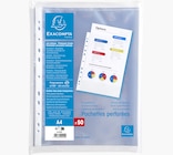 Exacompta - 50 Pochettes perforées - A4 - PP lisses - cristal 6/100E - Exacompta - Bureau Vallée Exacompta - 50 Pochettes perforées - A4 - PP lisses - cristal 6/100E - Exacompta à 1,29 € dans le catalogue Bureau Vallée