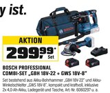Professional Combi-Set GBH 18V-22 + GWS 18V-8 Angebote von Bosch bei OBI Wolfsburg für 299,99 €