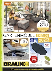 Aktueller BRAUN Möbel-Center Prospekt mit Gartenliege, "GARTENMÖBEL TRENDS 2025", Seite 4