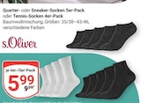Quarter-Socken 5er-Pack im Angebot bei GLOBUS in Gießen Quarter-Socken 5er-Pack Angebote von s.Oliver bei GLOBUS Gießen für 5,99 €
