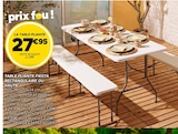 Promo Table pliante Fiesta rectangulaire ou haute à 27,95 € dans le catalogue Gifi à Gilly-sur-Isère