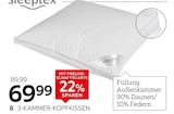 Aktuelle Kissen Angebote bei XXXLutz Möbelhäuser in Mainz Aktuelles Sleeptex 3-Kammer Kissen „Dyne“, Angebot bei XXXLutz Möbelhäuser in Mainz ab 69,99 €