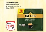 Kaffeepads im Angebot bei GLOBUS in Rüsselsheim Kaffeepads Angebote von Jacobs bei GLOBUS Rüsselsheim für 1,89 €