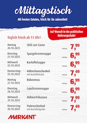 Markant Supermarkt Prospekt der aktuellen Woche mit 1 Seite, gültig von 20.10.2025 bis 25.10.2025, in Husum und Umgebung Aktueller Markant Supermarkt Prospekt in Husum und Umgebung, "...freu Dich drauf!" mit 1 Seite, 20.10.2025 - 25.10.2025