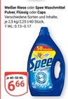 Waschmittel Pulver, Flüssig oder Caps im Angebot bei GLOBUS in Oberursel Waschmittel Pulver, Flüssig oder Caps Angebote von Weißer Riese bei GLOBUS Oberursel für 6,66 €