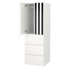 Kleiderschrank weiß Streifen/weiß 3 Schubladen von SMÅSTAD / PLATSA für 192,00 € bei IKEA im Angebot Kleiderschrank weiß Streifen/weiß 3 Schubladen von SMÅSTAD / PLATSA im aktuellen IKEA Prospekt