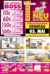 Aktueller SB Möbel Boss Prospekt mit Bett, "BOCK AUF NEU - BOCK AUF GÜNSTIG!", Seite 1