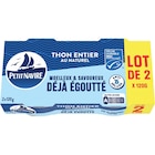 Thon entier Déjà égoutté "Lot de 2" - PETIT NAVIRE en promo chez Carrefour Liévin à 3,98 €