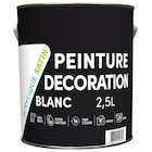Peinture TDP décoration murs et boiseries blanc satin 2,5L - TDP dans le catalogue Décor Discount