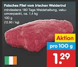 Aktuelle Rindfleisch Angebote bei Netto Marken-Discount in Siegen (Universitätsstadt) Aktuelles Falsches Filet vom Irischen Weiderind Angebot bei Netto Marken-Discount in Siegen (Universitätsstadt) ab 1,29 €