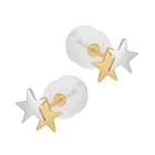 Boucles d'oreilles en or jaune et argent rhodé étoiles dans le catalogue E.Leclerc