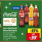 Alkoholfrei Getränke Angebote von Coca-Cola, Fanta, Mezzo Mix oder Sprite bei Lidl Bad Waldsee für 0,99 €