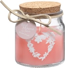 Kerzenglas gefüllt mit Korkdeckel, rosa bei dm-drogerie markt im Prospekt "" für 2,45 €