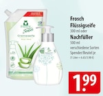 Flüssigseife im Angebot bei famila Nordost in Kiel Flüssigseife Angebote von Frosch bei famila Nordost Kiel für 1,99 €