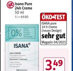 24h Creme von Isana Pure im aktuellen Rossmann Prospekt für 3,49 €