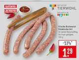 Frische Bratwurst fränkische Art im Angebot bei Marktkauf in Nürtingen Frische Bratwurst fränkische Art Angebote bei Marktkauf Nürtingen für 1,29 €