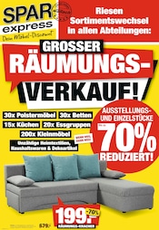Aktueller Spar-Express Möbel & Einrichtung Prospekt in Wienhausen und Umgebung, "GROSSER RÄUMUNGS-VERKAUF" mit 2 Seiten, 09.08.2025 - 27.08.2025