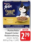 Doppelt lecker Katzennahrung Angebote von Purina Felix bei E center Bruchsal für 2,79 €