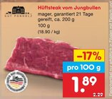 Aktuelles Hüftsteak vom Jungbullen Angebot bei Netto Marken-Discount in Cottbus ab 1,89 €