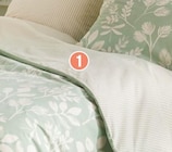 Parure housse de couette + 2 taies d'oreillers helmi sauge - DOMEDIA en promo chez Intermarché Super Parure housse de couette + 2 taies d'oreillers helmi sauge - DOMEDIA dans le catalogue Intermarché Super