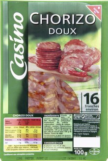 CHORIZO DOUX - Spar à Nice CHORIZO DOUX en promo chez Spar Nice à 1,75 €