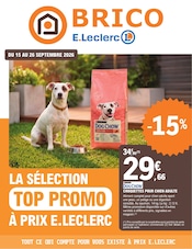 Catalogue E.Leclerc à Pontivy cette semaine, valable du 15/09/2026 au 26/09/2026 Prospectus E.Leclerc à Pontivy, "LA SÉLECTION TOP PROMO À PRIX E.LECLERC", 8 pages de promos valables du 15/09/2026 au 26/09/2026