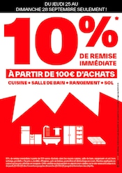Catalogue Bricolage Brico Dépôt en cours à Rochemaure et alentours, "10% DE REMISE IMMÉDIATE", 1 page, 25/09/2025 - 28/09/2025