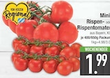 Mini Rispen- oder Rispentomaten im EDEKA Prospekt Mini Rispen- oder Rispentomaten von im aktuellen EDEKA Prospekt für 1,99 €