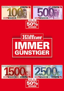 Höffner Prospekt IMMER GÜNSTIGER mit  Seite