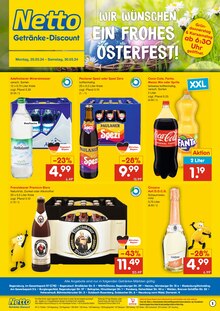 Bier im Netto Marken-Discount Prospekt "WIR WÜNSCHEN EIN FROHES OSTERFEST!" mit 2 Seiten (Regensburg)