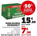 Bière blonde 5° - Heineken - U Express à La Rochelle Bière blonde 5° - Heineken en promo chez U Express La Rochelle à 7,90 €