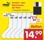 Sneaker- oder Sportsocken Angebote von PUMA bei Netto Marken-Discount Suhl für 14,99 €
