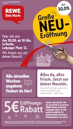 REWE Prospekt für Berlin mit 32 Seiten REWE Prospekt "Dein Markt" für Berlin, 32 Seiten, 28.09.2026 - 02.10.2026