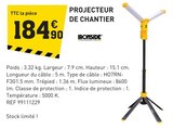 Tout Faire Plélan-le-Grand - Promo Projecteur de chantier Promo Projecteur de chantier à 184,90 € dans le catalogue Tout Faire à Plélan-le-Grand