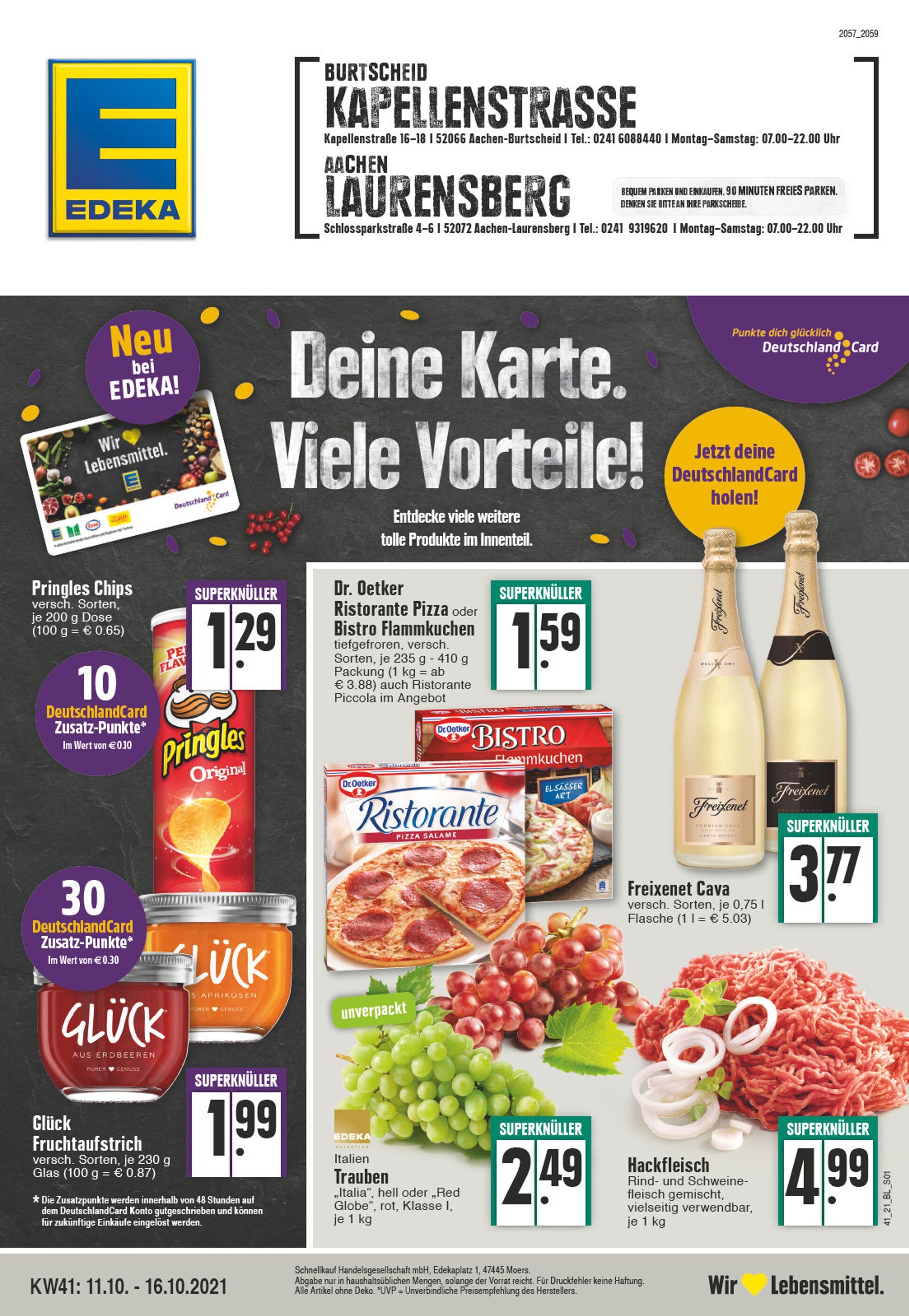 EDEKA Prospekt für Aachen mit 24 Seiten EDEKA Prospekt für Aachen: "Aktuelle Angebote", 24 Seiten, 11.10.2021 - 16.10.2021