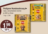 Hundenahrung im V-Markt Prospekt Hundenahrung von Pedigree im aktuellen V-Markt Prospekt für 1,99 €