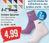 Unisex-Quarter Socks Angebote von I+T Brown by Stolz bei Kaufhaus Stolz Bremerhaven für 2,99 €