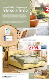 Polsterbett im Segmüller Prospekt 100 Jahre Segmüller Werkstätten auf S. 18