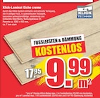 Klick-Laminat Eiche creme bei wohnen & sparen Wiegand im Prospekt "" für 9,99 €