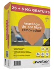Ragréage de sol fibré rénovation - WEBER - Castorama Ragréage de sol fibré rénovation - WEBER à 26,90 € dans le catalogue Castorama