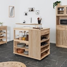 Ilot de cuisine bois "klaus" en promo chez Brico Dépôt Orléans à 159,00 €