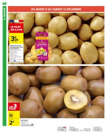 Promotion Kiwi dans le prospectus Carrefour Market, valable du 08/12/2025 au 21/12/2025 Promo Kiwi dans le catalogue Carrefour Market du moment à la page 8
