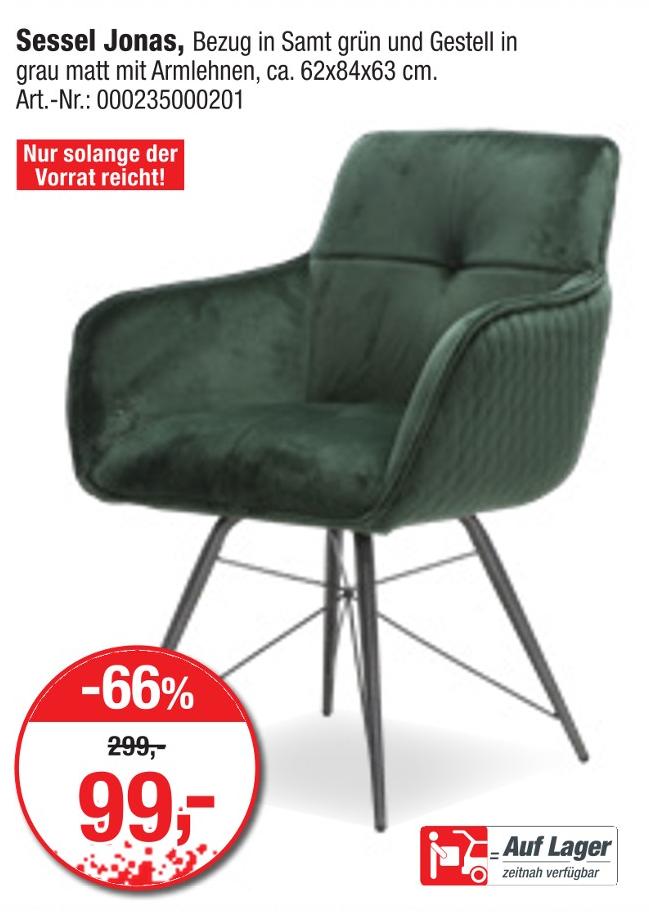 Opti-Wohnwelt Bremerhaven - Sessel Jonas Sessel Jonas Angebot bei Opti-Wohnwelt Bremerhaven im Prospekt 40% IN ALLEN ABTEILUNGEN