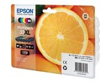 Epson 33XL Oranges - Pack de 5 - noir, noir photo, cyan, magenta, jaune - cartouche d'encre originale - Epson à 108,90 € dans le catalogue Bureau Vallée