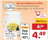Netto Marken-Discount Castrop-Rauxel - Spruch-Duftkerze im Glas Angebot im Prospekt Spruch-Duftkerze im Glas bei Netto Marken-Discount im Castrop-Rauxel Prospekt für 4,49 €