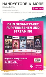 Aktueller handystore & more Elektromärkte Prospekt in Tostedt und Umgebung, "DEIN GESAMTPAKET FÜR FERNSEHEN UND STREAMING" mit 8 Seiten, 01.08.2025 - 31.08.2025