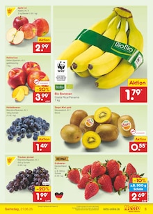 Bio Bananen im Netto Marken-Discount Prospekt "Aktuelle Angebote" mit 59 Seiten (München)